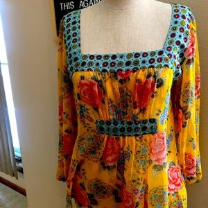 Anthropologie Anna Sui Silk blouse